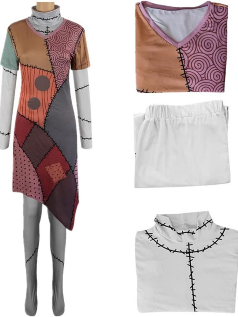 Women's Sally Dress Cosplay Costume for Halloween & Christmas Parties
